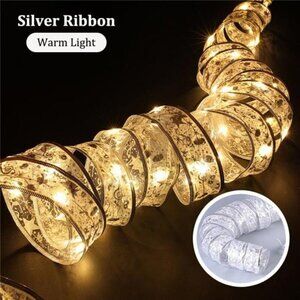 Christmas Ribbon Fairy Lights - 2M/6.5ft /20 Led, Decoration Glow Ribbon Lights